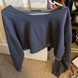 Brandy Melville Cropped Blue Sweatshirt
